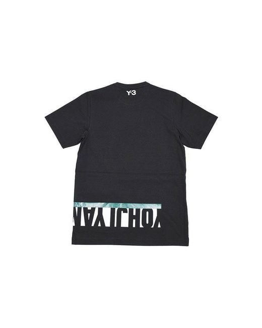 Adidas Black Y-3 Multi Block Graphic Printing Tee
