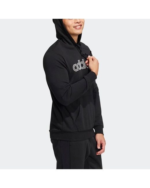 Adidas Blue Neo Alphabet Printing Drawstring Athleisure Casual Sports for men