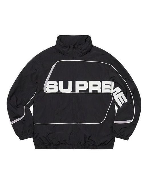 Supreme S Paneled Track Jacket Whtie' in Black for Men | Lyst UK