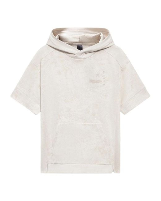 Li-ning White X Jackie Chan Short Sleeve Hoodie 'Pearl' for men