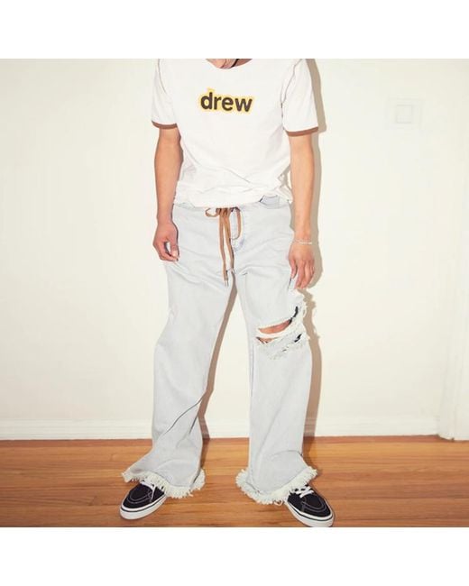 Drew House White Secret Ringer T-Shirt for men
