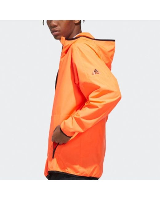 Adidas Orange Sports Stylish Jacket Fluorescence for men