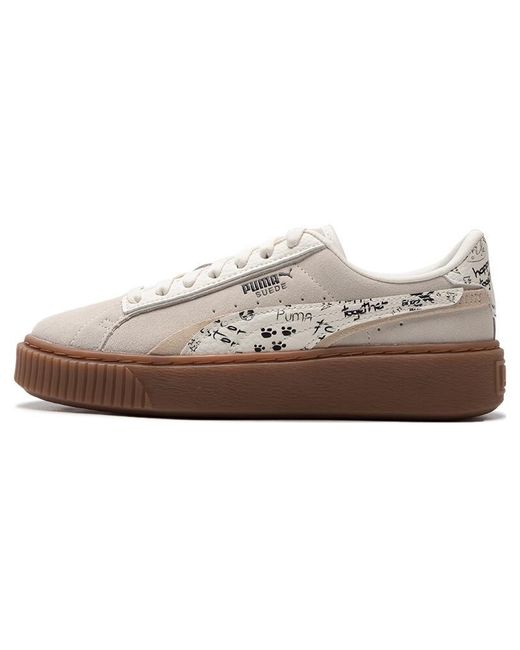 PUMA Brown (Wmns) Suede Platform Draw