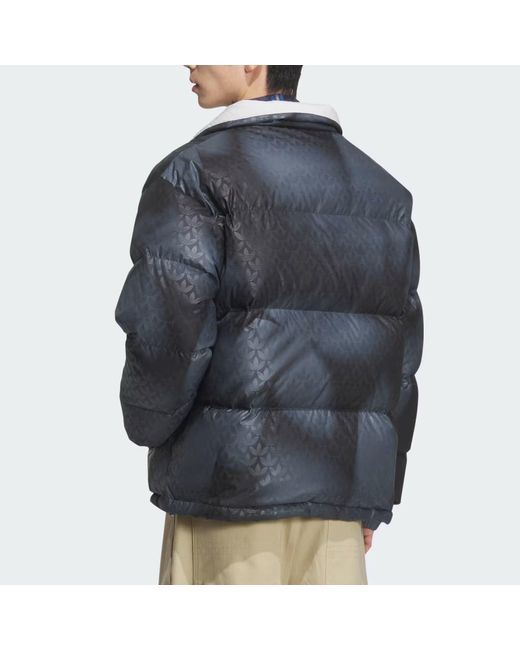 Adidas Gray Rev Down Jacket Asia Sizing Gresix' for men