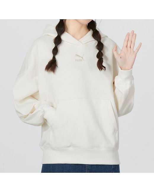 PUMA White (Wmns) Classic Oversized Hoodie Tr