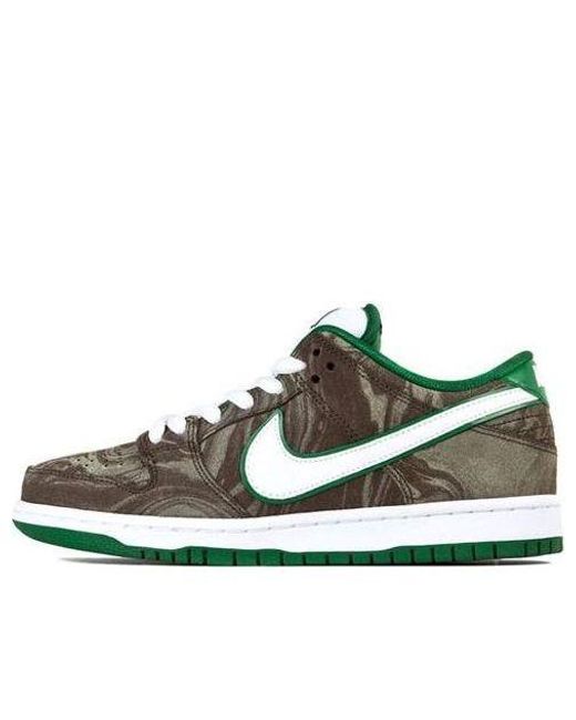 Nike Green Sb Dunk Low Prm 'Coffee' for men