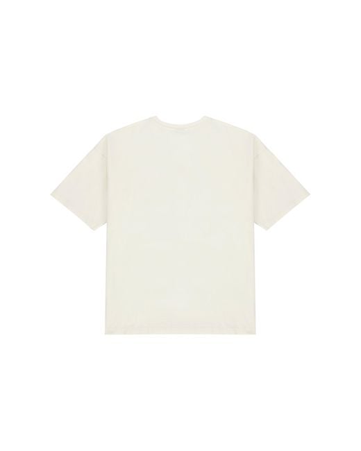 New Balance White Logo Embroidered Pocket Knit Round Neck Short Sleeve Couple Style for men