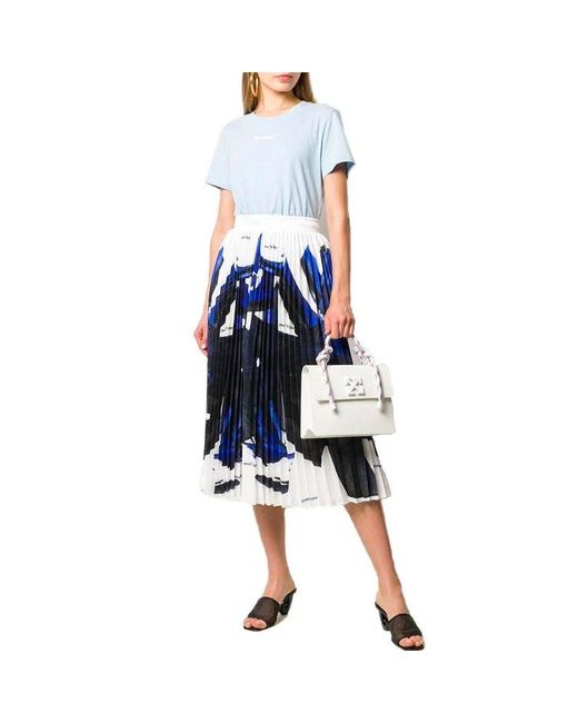 Off-White c/o Virgil Abloh Blue (Wmns) Arrows Sketch Printed Short Sleeve