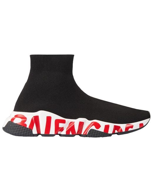 Balenciaga Black (Wmns) Speed Trainer 'Midsole Graffiti