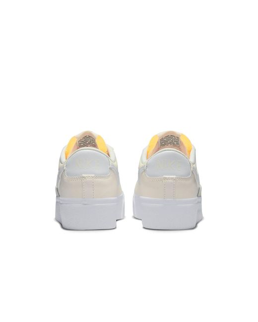 Nike White (Wmns) Blazer Low Platform Classic Casual Skateboarding Shoes