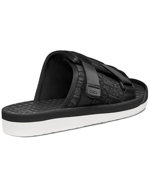 Dior Black Alpha Flat Sandals for men