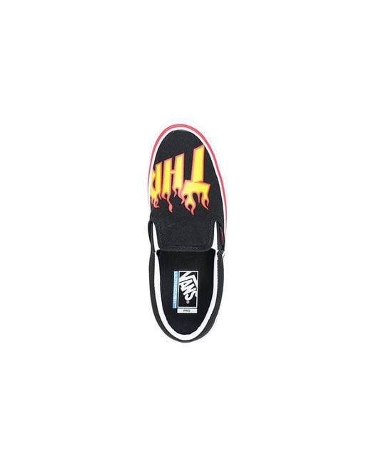 Vans Black Thrasher X Slip-On Pro 'Thrasher' for men