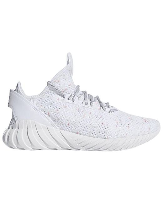 Adidas White Tubular Doom Sock Primeknit for men
