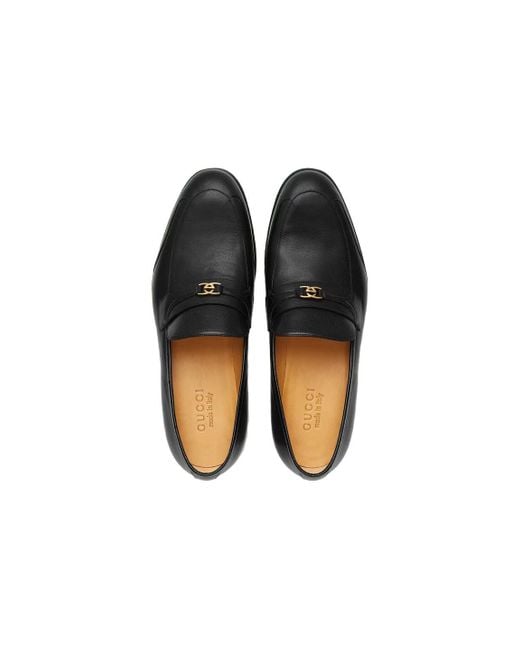 Gucci Black Loafer With Interlocking G for men