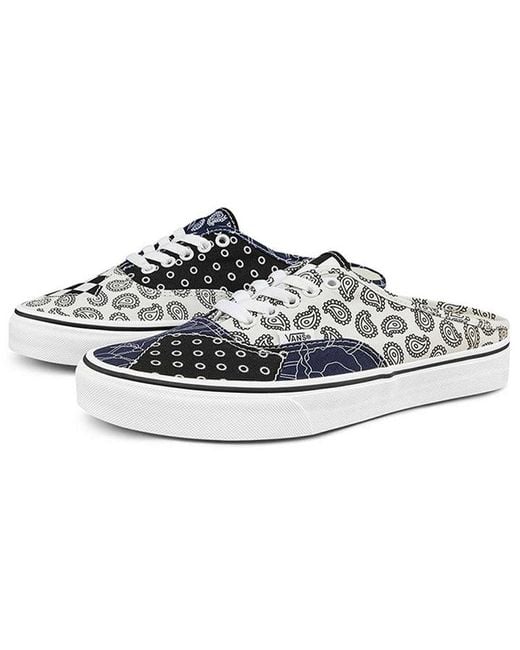 Vans White Authentic Mule 'Pattern Mix for men