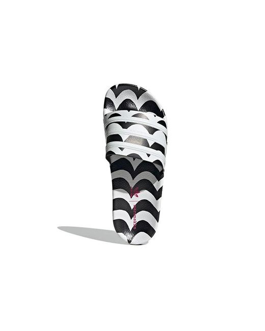 Adidas Black (Wmns) Marimekko X Adilette Slide 'Laine Wave'