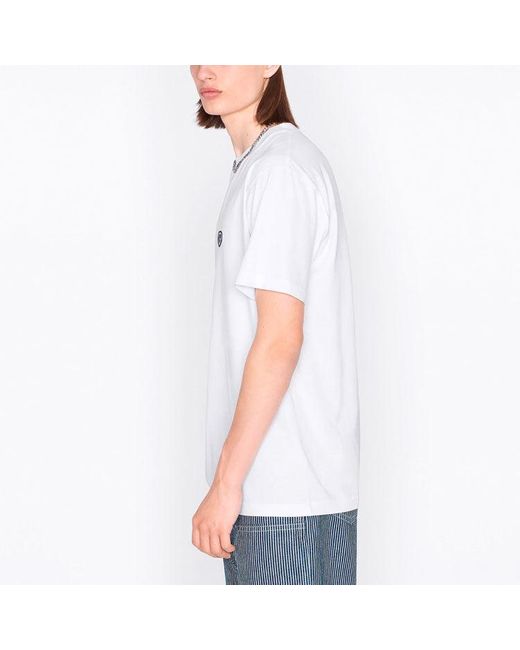 Dior White Ss22 Cotton Plain Weave Knit Material Cd Heart Short Sleeve T-Shirt for men