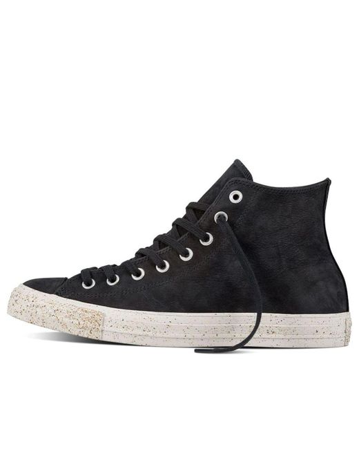 Converse Black Chuck Taylor All Star High Top Leather Trainers for men