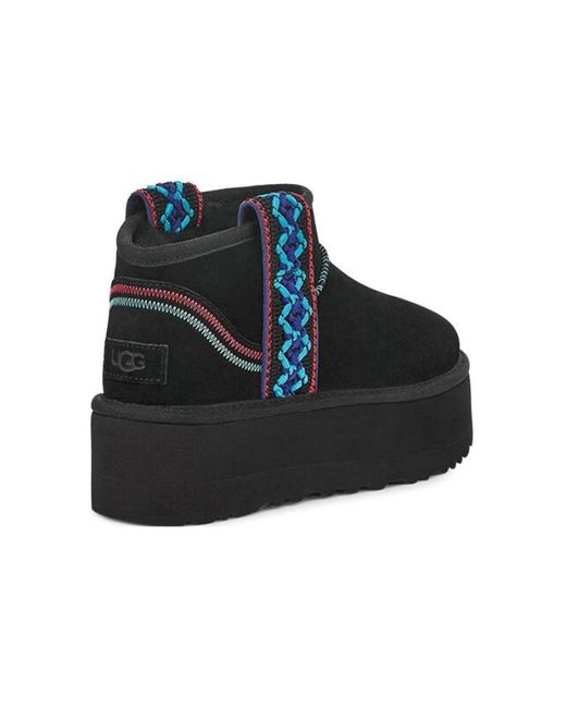 Ugg Black (Wmns) Classic Ultra Mini Braid Plat