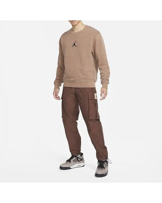Nike Red Flight Heritage Big Pocket Cargo Woven Drawstring Casual Joggers/Pants/Trousers Chocolate for men
