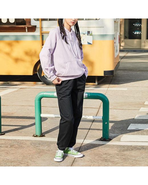 Converse Purple (Wmns) Logo Embroidery Knitting Hoodie