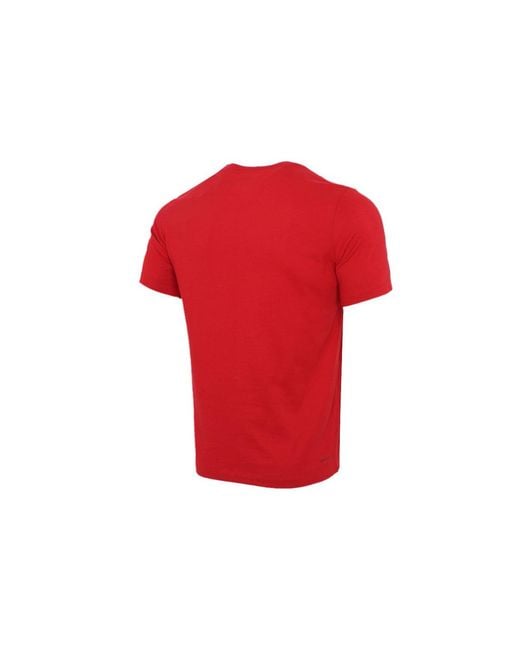 Nike Red Jumpman Logo Printing Sports Quick Dry Round Neck Short Sleeve for men