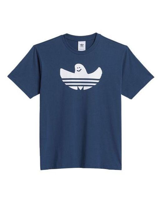 Adidas Blue Originals G Shmoo Ss Logo Short Sleeve