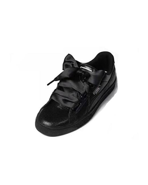 PUMA Wmns Basket Heart Night Sky in Black Lyst UK
