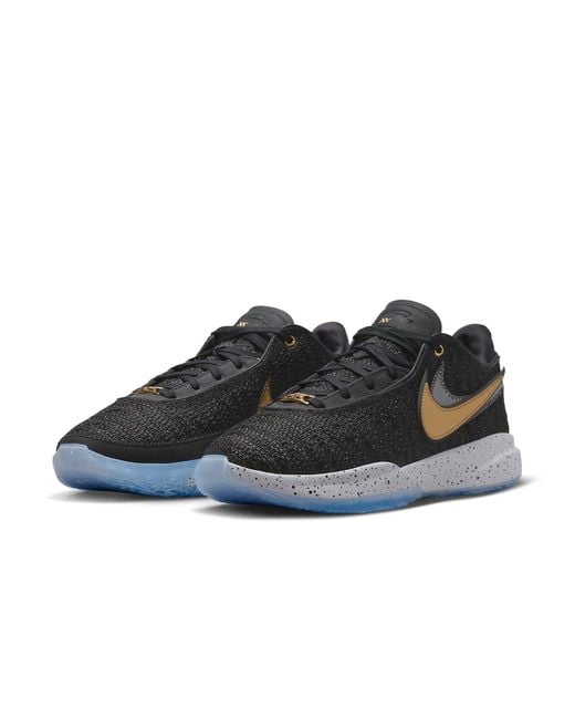 Nike Brown Lebron 20 Metallic' for men