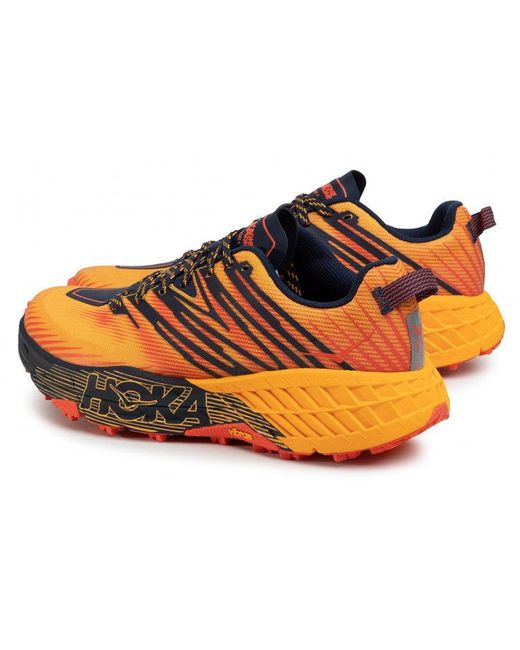 Hoka One One Orange Speedgoat 4 Fusion Iris' for men