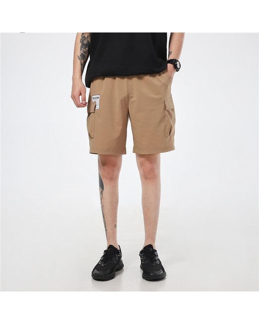 Adidas Natural Neo Casual Sports Woven Cargo Shorts for men