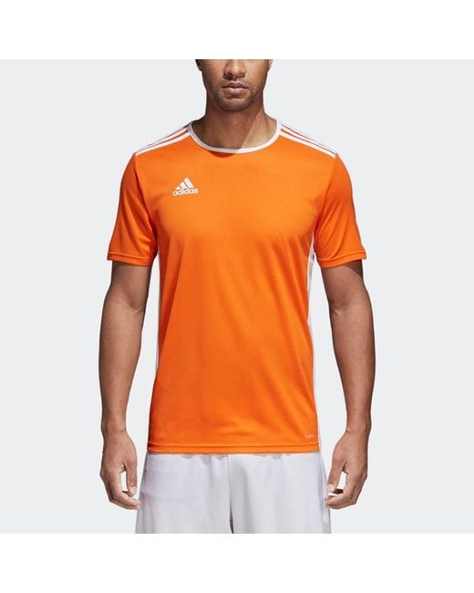 Adidas Orange Entrada 18 Jsy Casual Sports Soccer for men