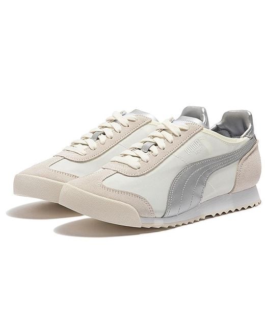 PUMA White Roma Og Nylon Metallic 'Whisper' for men