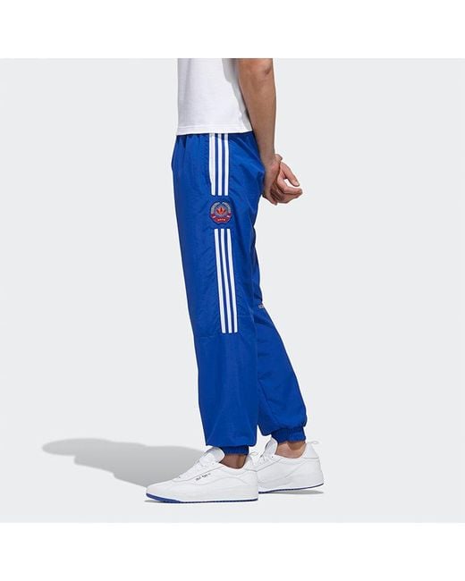 Adidas Blue Originals Mic Tp1 Stripe Sports Pants for men
