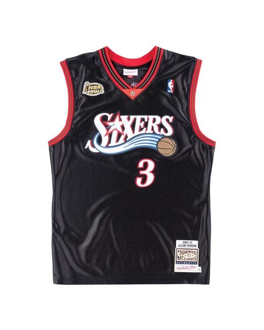 Mitchell & Ness Black X Nba Philadelphia 76Ers 2000-01 Road Finals Jerseys 'Allen Iverson 3' for men