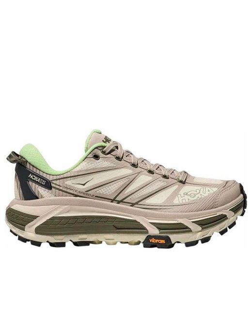 Hoka One One White Mafate Speed 2 'Putty Eucalyptus' for men