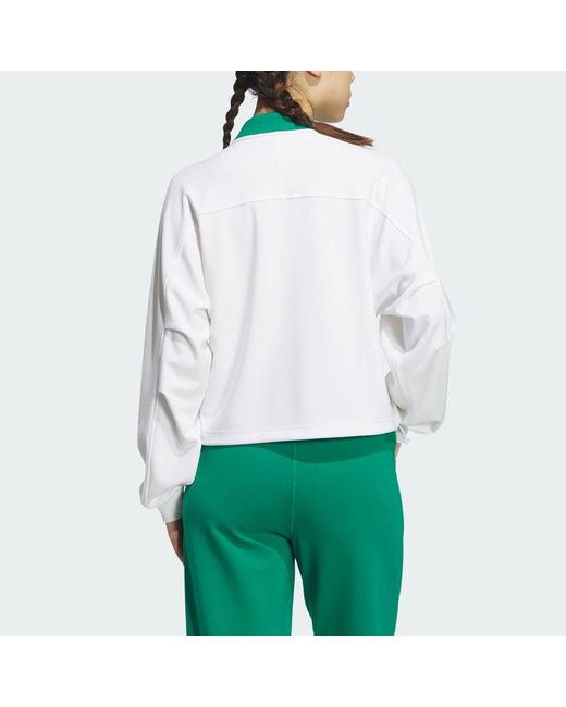 Adidas White (Wmns) Verbiage Polo Shirt Asia Sizing