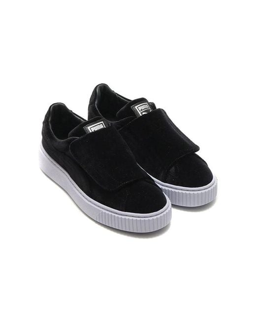 PUMA Black (Wmns) Basket Platform Strap And'