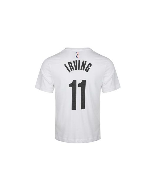 Nike White Dri-Fit Nba 19-20 Brooklyn Nets 11 Irving Tee for men
