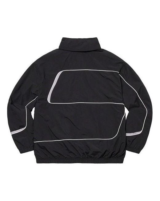 Supreme Black S Paneled Track Jacket Whtie' for men