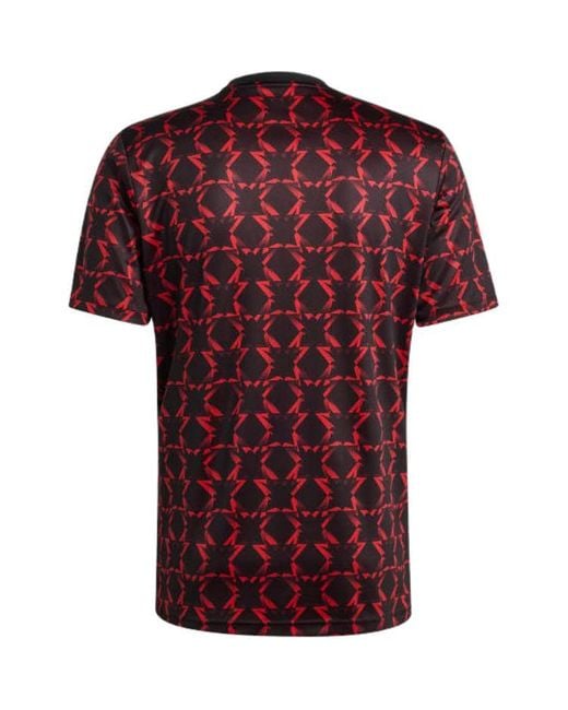Adidas Red Manchester United Pre Match Shirt 2024 2025 Adults for men