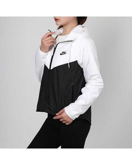 Nike Black (Wmns) Sportswear Windrunner Hoodie Jacket For
