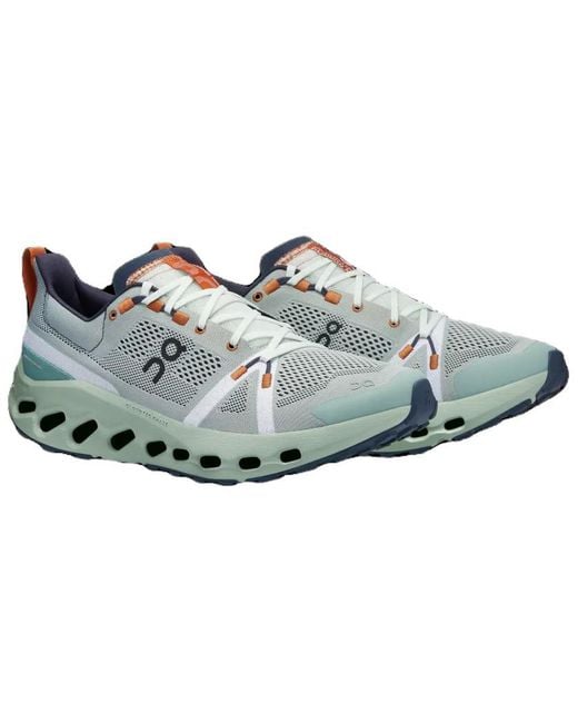 On Shoes Gray Cloudsurfer Trail 'Aloe Mineral' for men