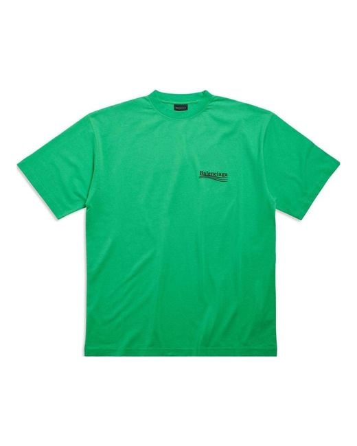 Balenciaga Green Political Campaign T-Shirt Large Fit for men