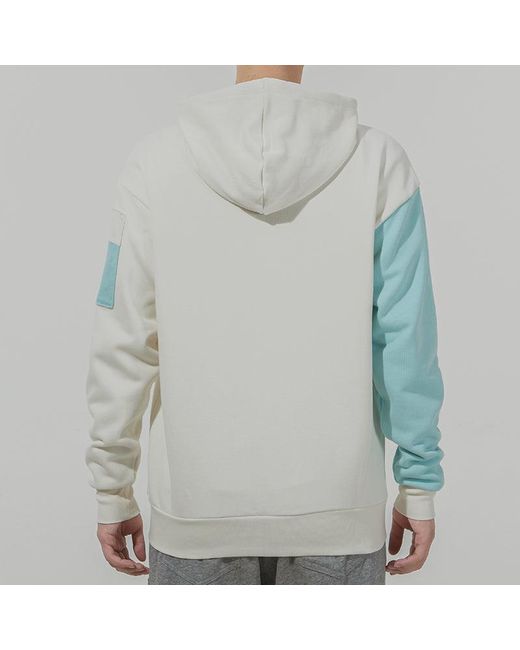 PUMA Blue Retro Colorblock Knit Hooded Logo Jacket for men
