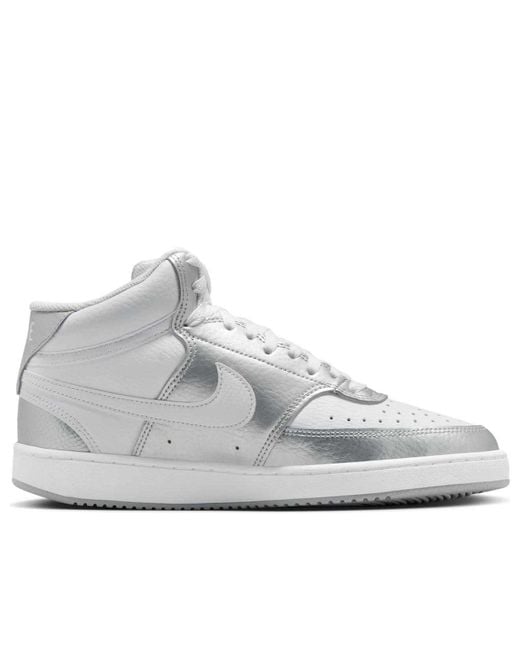 Nike White (Wmns) Court Vision Mid