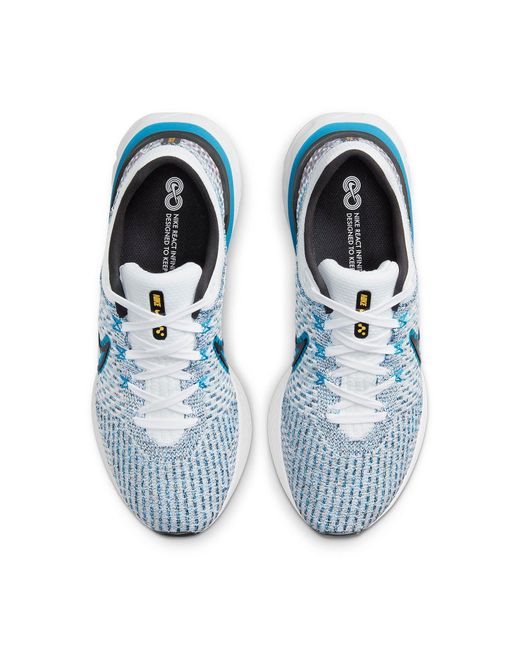 Nike Blue React Infinity Run Flyknit 3 Orbit' for men
