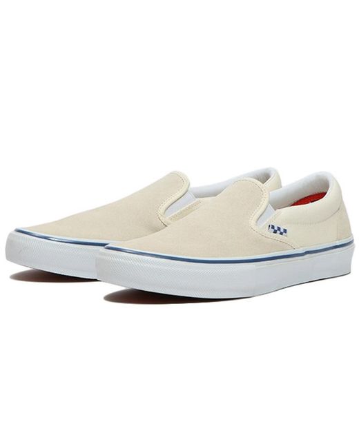 Vans White Skate Slip-On 'Checkerboard for men