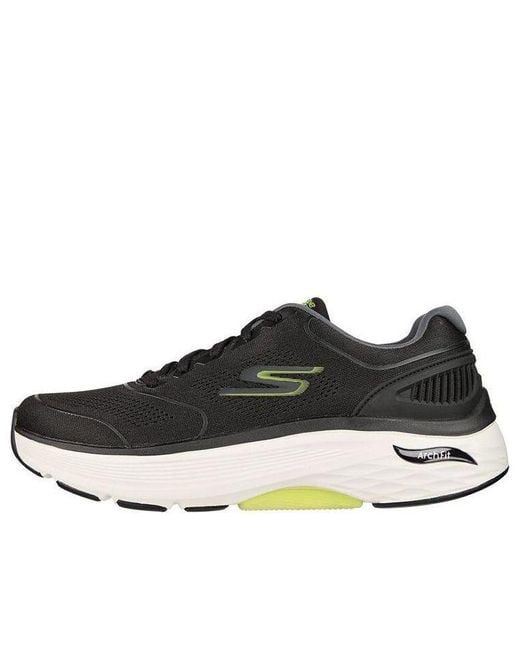 Skechers Black Go Run Max Cushioning Arch Fit Lime' for men