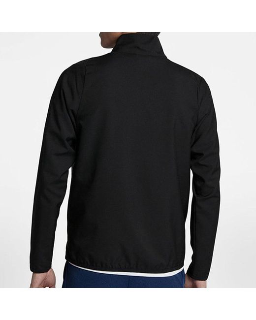 Nike Black Team Woven Stand Collar Training Jacket for men